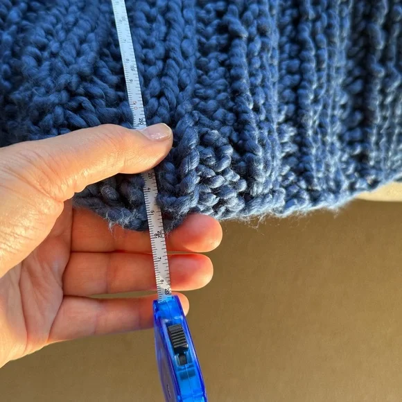 Loopy Case Blue Chunky Knit Sweater - Picture 12 of 12